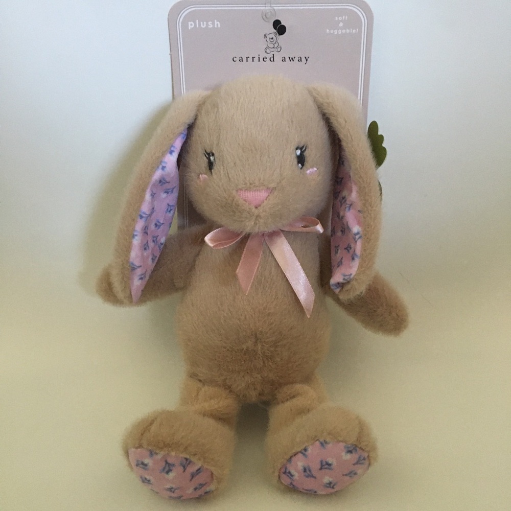 NEW Tan Plush Bunny Soft Baby Toy Stuffed Animal | Carried Away
